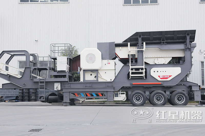 車載移動碎石機：移動顎破機，石頭一段粗碎加工