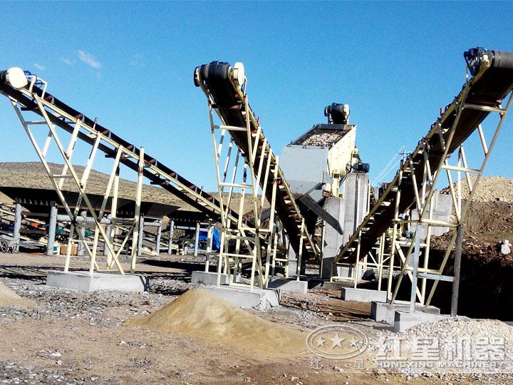 海南三亞金礦石破碎現(xiàn)場，日產3000噸