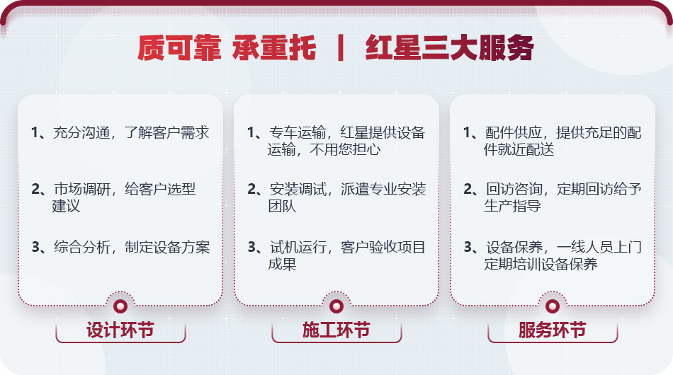 國內(nèi)大型設(shè)備廠家，紅星服務(wù)值得信賴